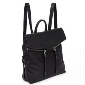 Botkier Mini Trigger Backpack in Black with Dual Zippers and Adjustable Straps